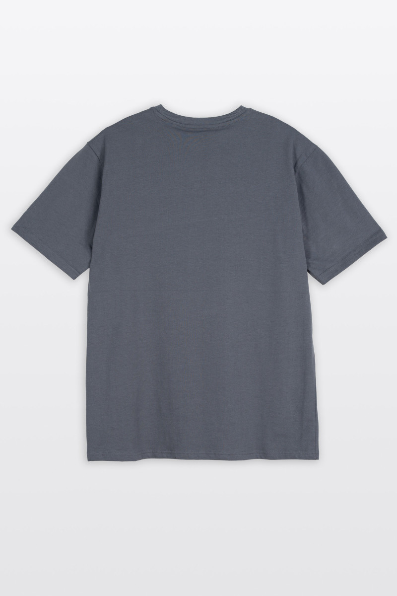 Szary t-shirt REGULAR bez nadruków