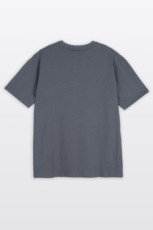 Szary t-shirt REGULAR bez nadruków