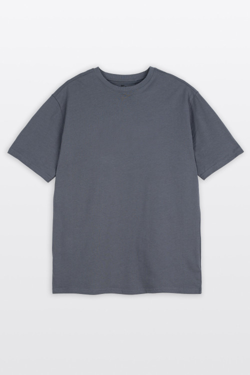 Szary t-shirt REGULAR bez nadruków