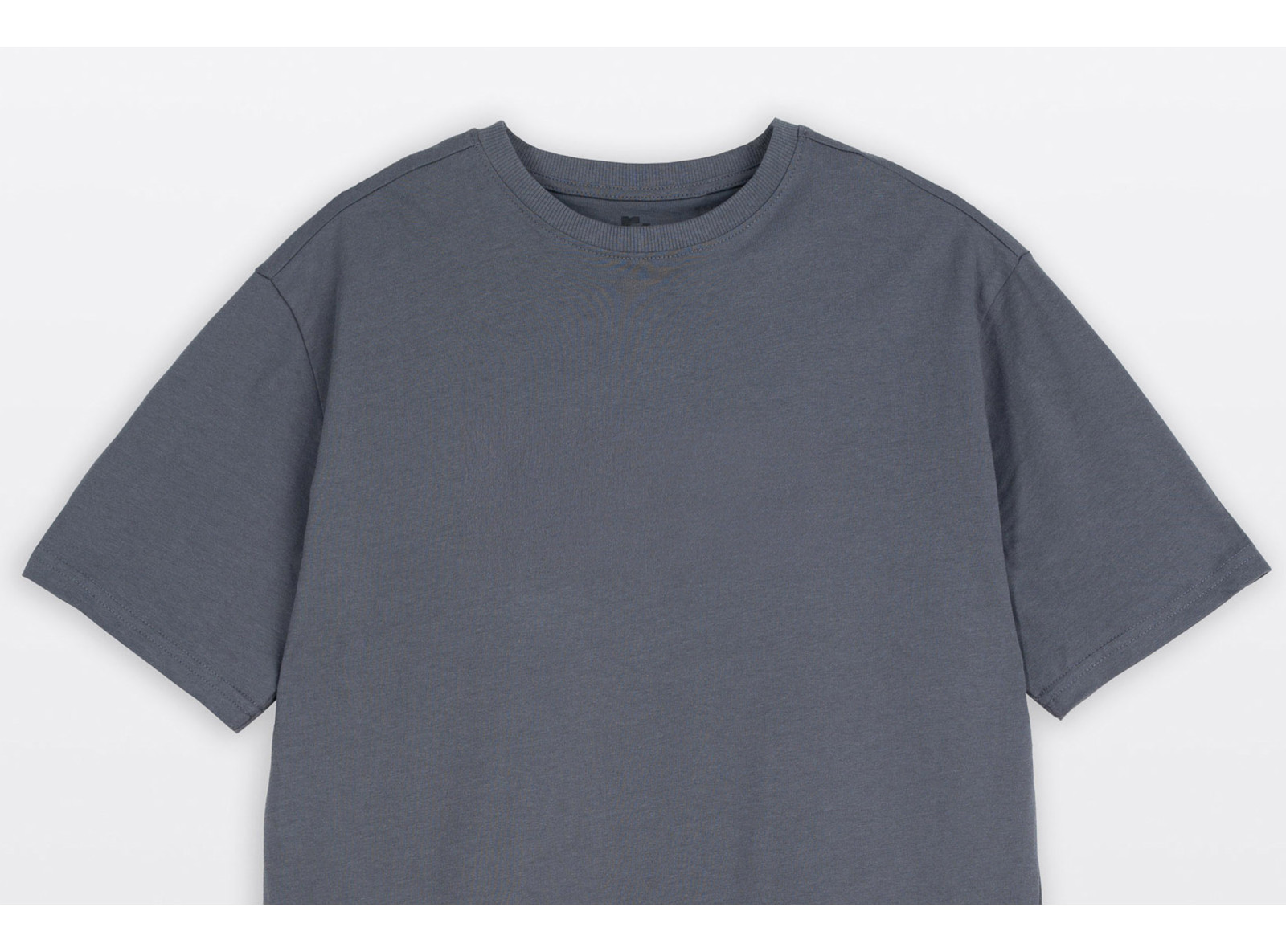 Szary t-shirt REGULAR bez nadruków