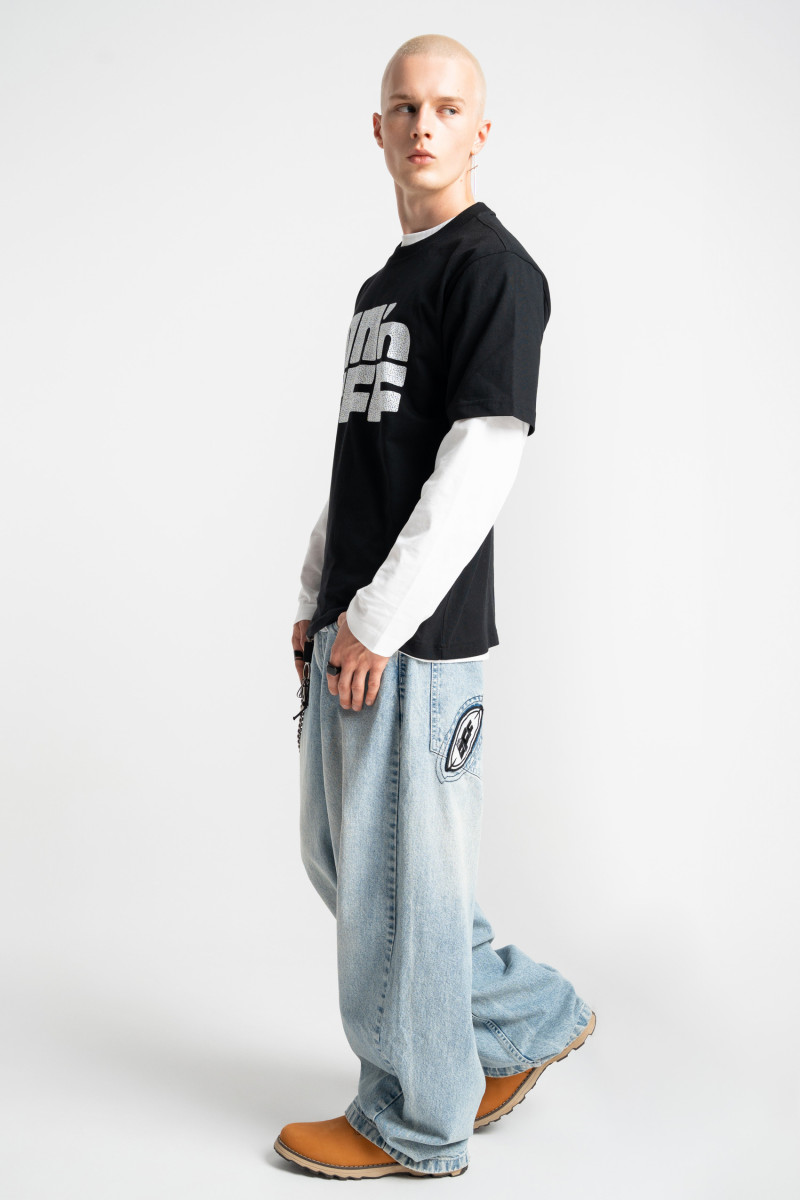 Czarny t-shirt OVERSIZE z logo