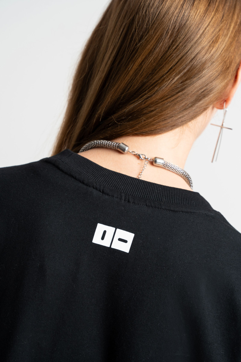 Czarny t-shirt OVERSIZE z logo
