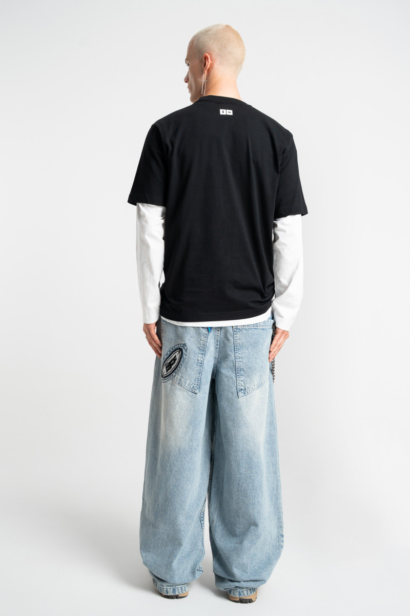 Czarny t-shirt OVERSIZE z logo