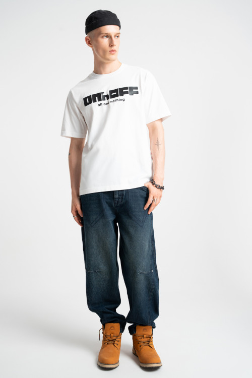 Biały t-shirt OVERSIZE