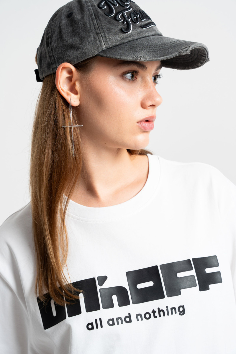 Biały t-shirt OVERSIZE