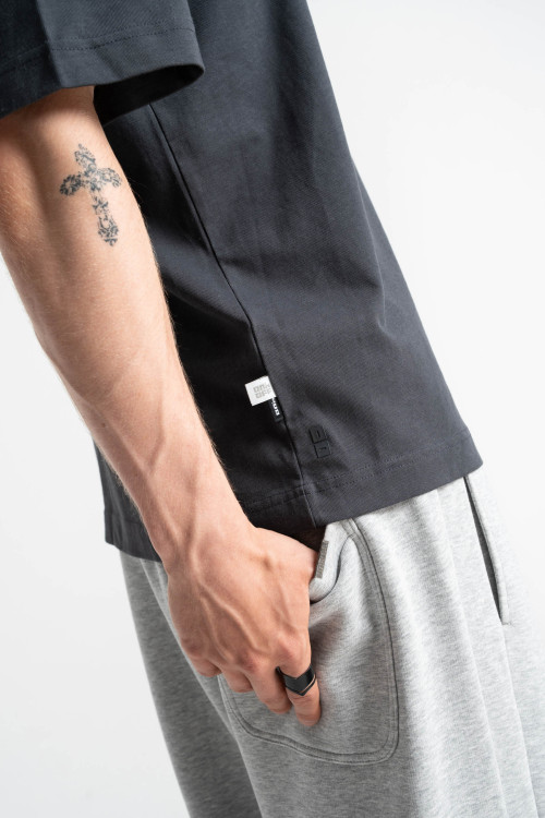 Ciemnoszary t-shirt OVERSIZE
