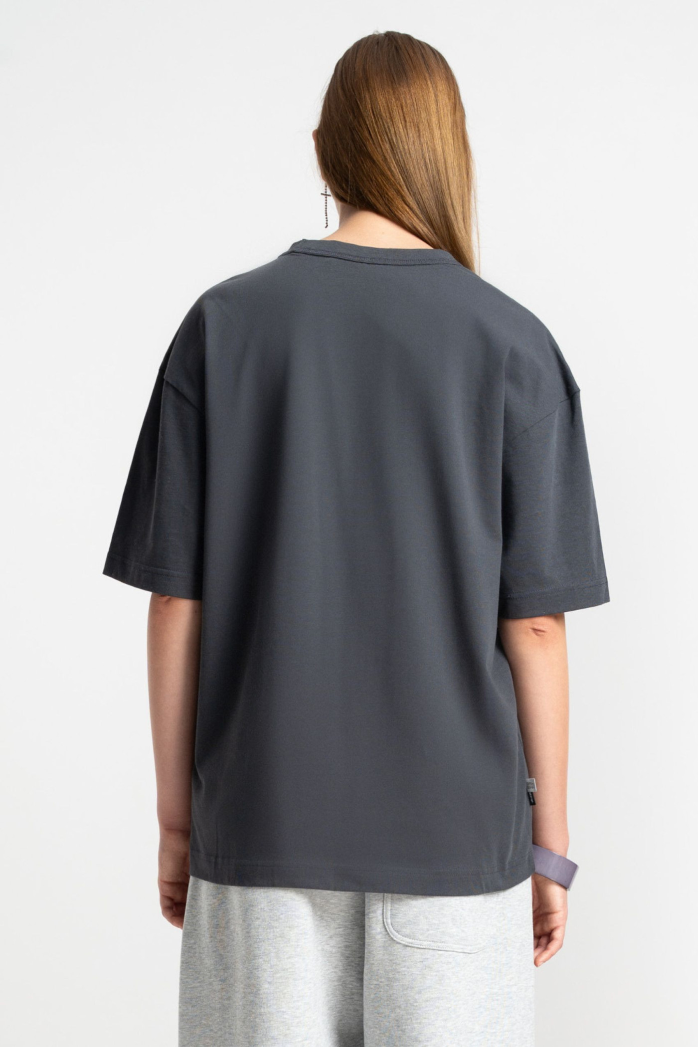 Ciemnoszary t-shirt OVERSIZE
