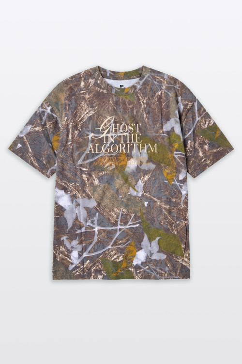 Kolorowy t-shirt LOOSE z nadrukiem na całości