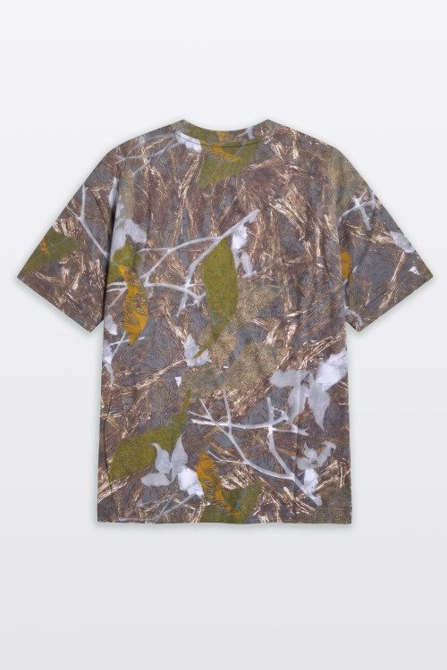 Kolorowy t-shirt LOOSE z nadrukiem na całości