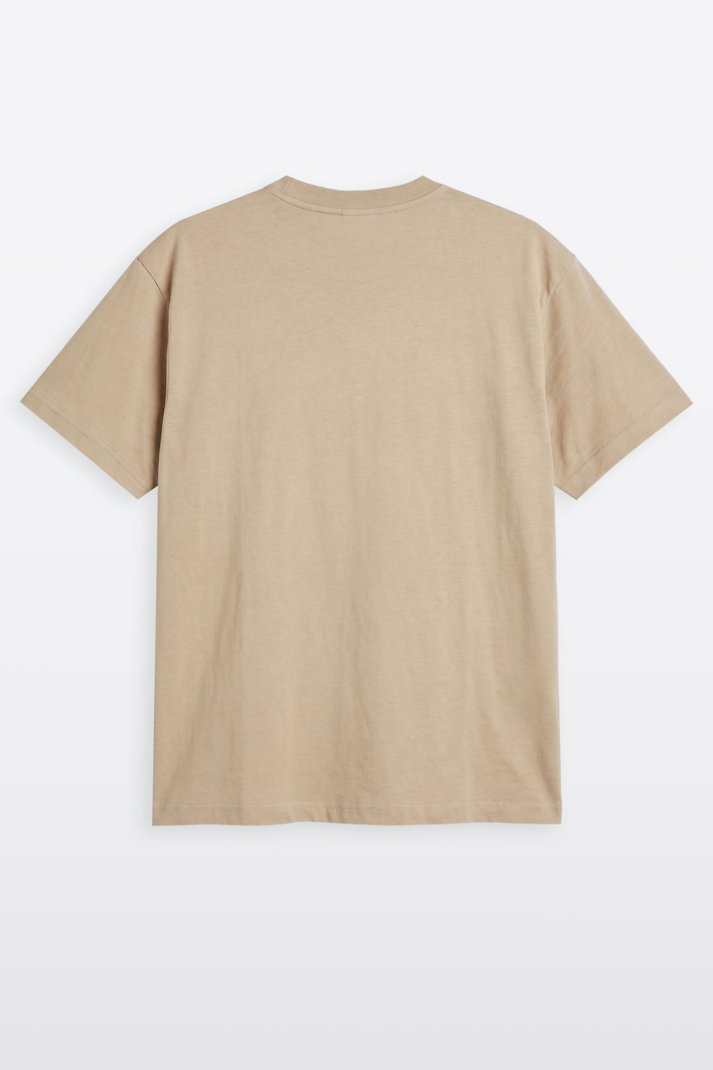 Beżowy t-shirt LOOSE z autorską grafiką
