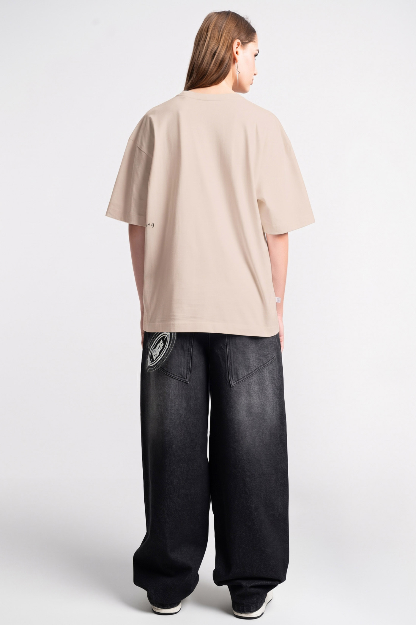 Czarne spodnie jeansowe SKATER