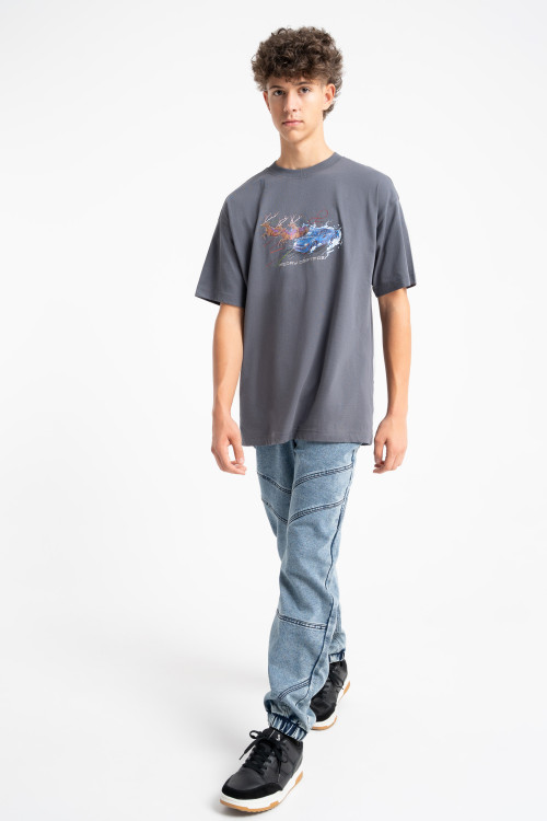 Spodnie jeansowe SKATER z efektem sprania
