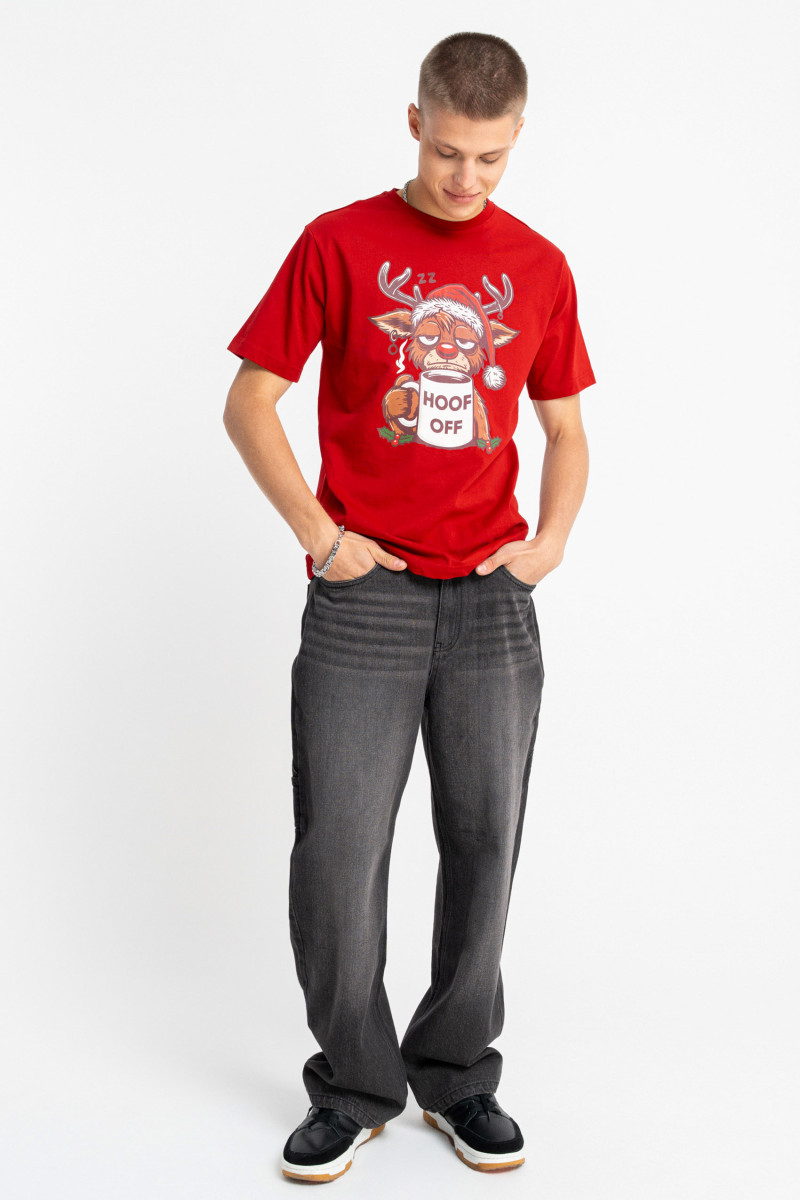 Czarne spodnie jensowe typu CARPENTER z efektem sprania od Reporter