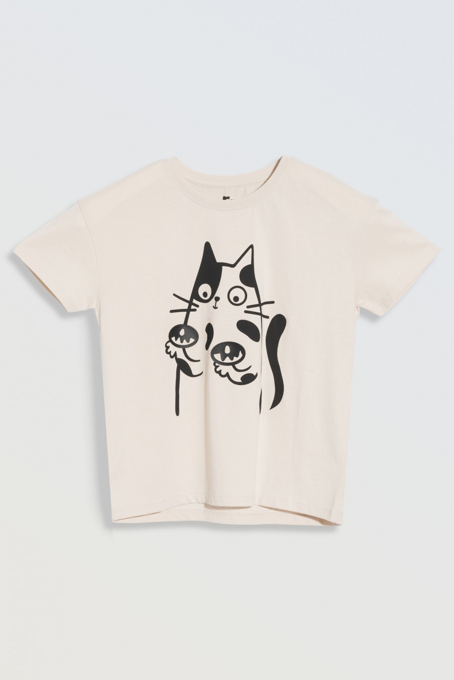 beżowy tshirt dla dziewczyny reporter 